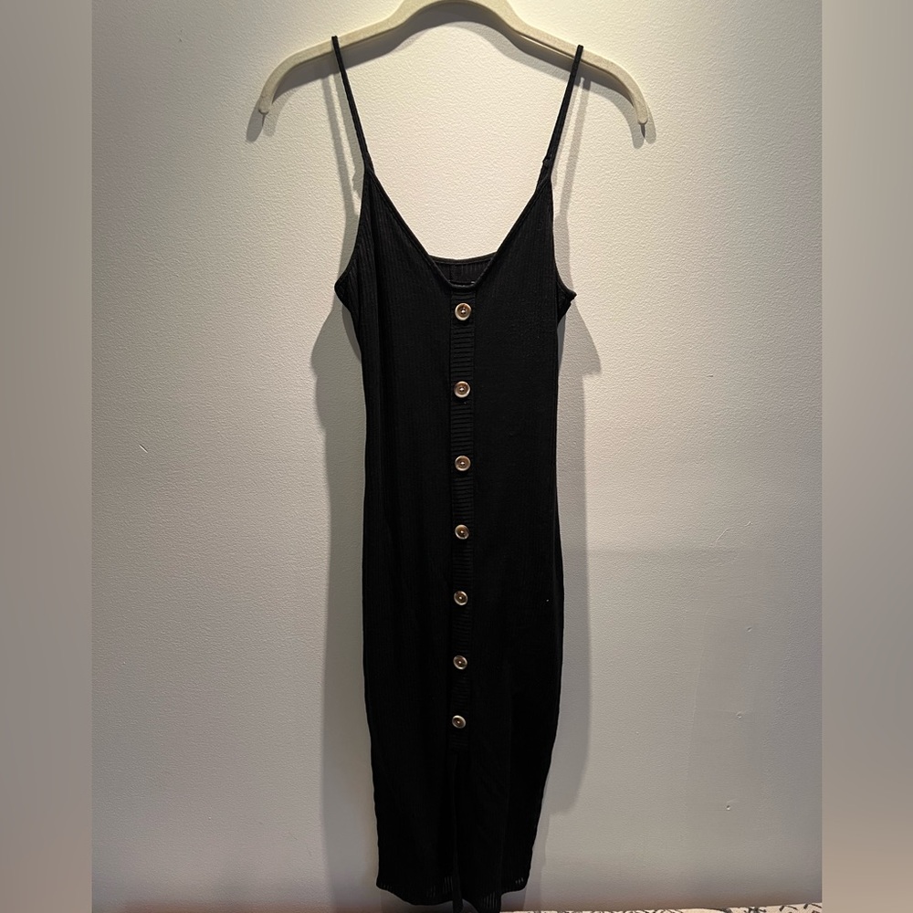 Black Button-Down Dress